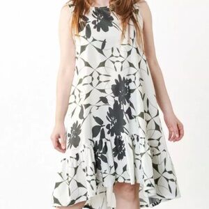 NWT Bryn Walker Angelita Floral Cotton Sleeveless High Low Dress Sz XXS $198
